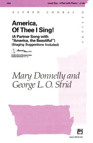 America, of Thee I Sing! Two-Part choral sheet music cover Thumbnail